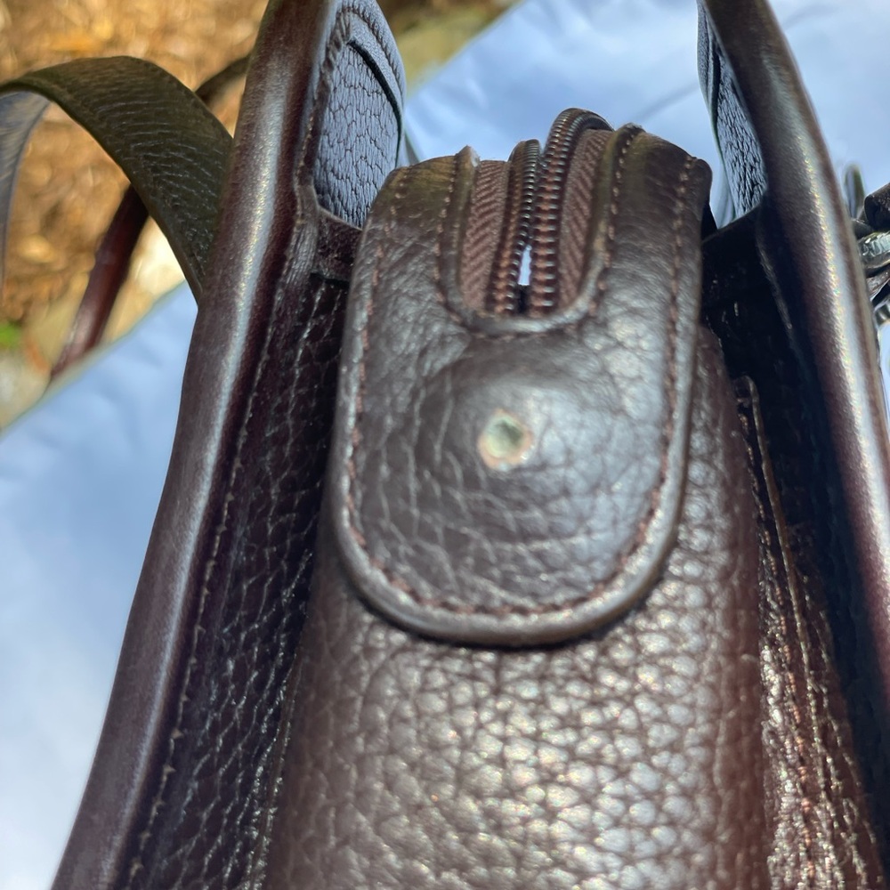 Brighton Satchel Handbag, Rich Brown Croc Embossed, Vintage! - Picture 8 of 14